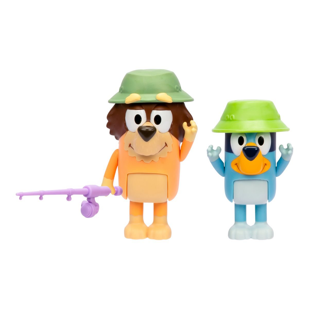 Bluey Pack 2 Figuras Personajes - Pescando Con El Abuelo